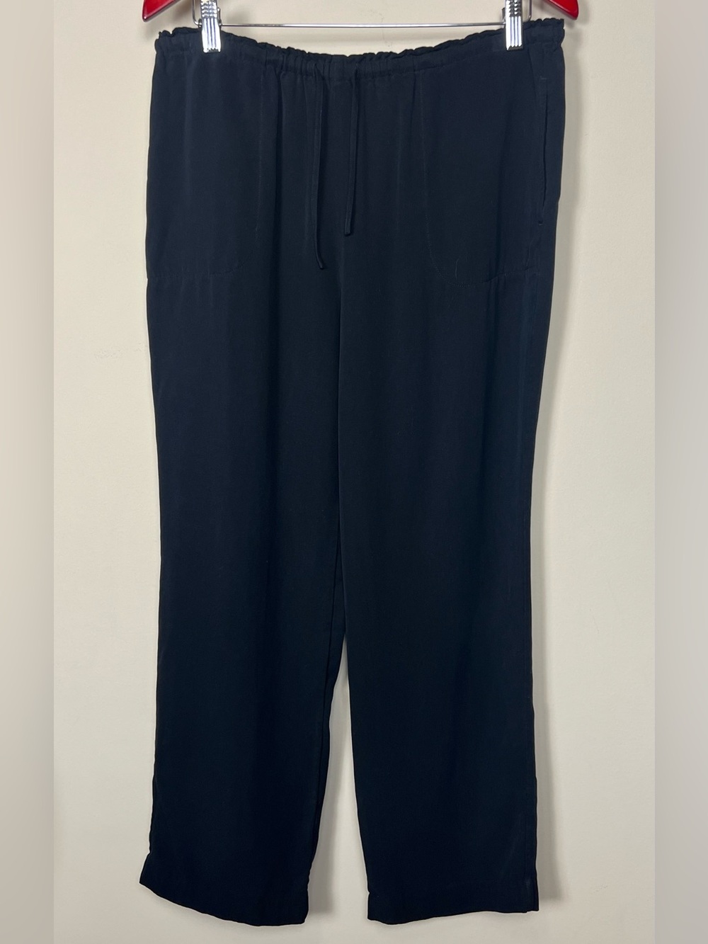Orvis 100% Silk Pull-On Pants Drawstring Elastic Waist Size M